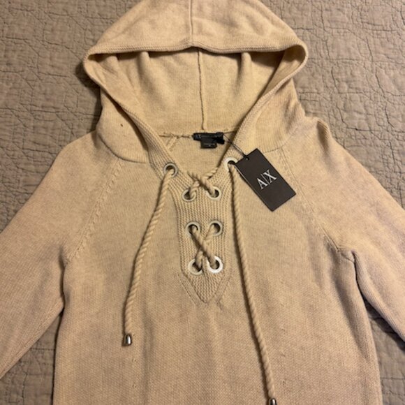 NWT Medium Armani Exchange (A/X) Hooded Sweater Dress - Picture 4 of 4